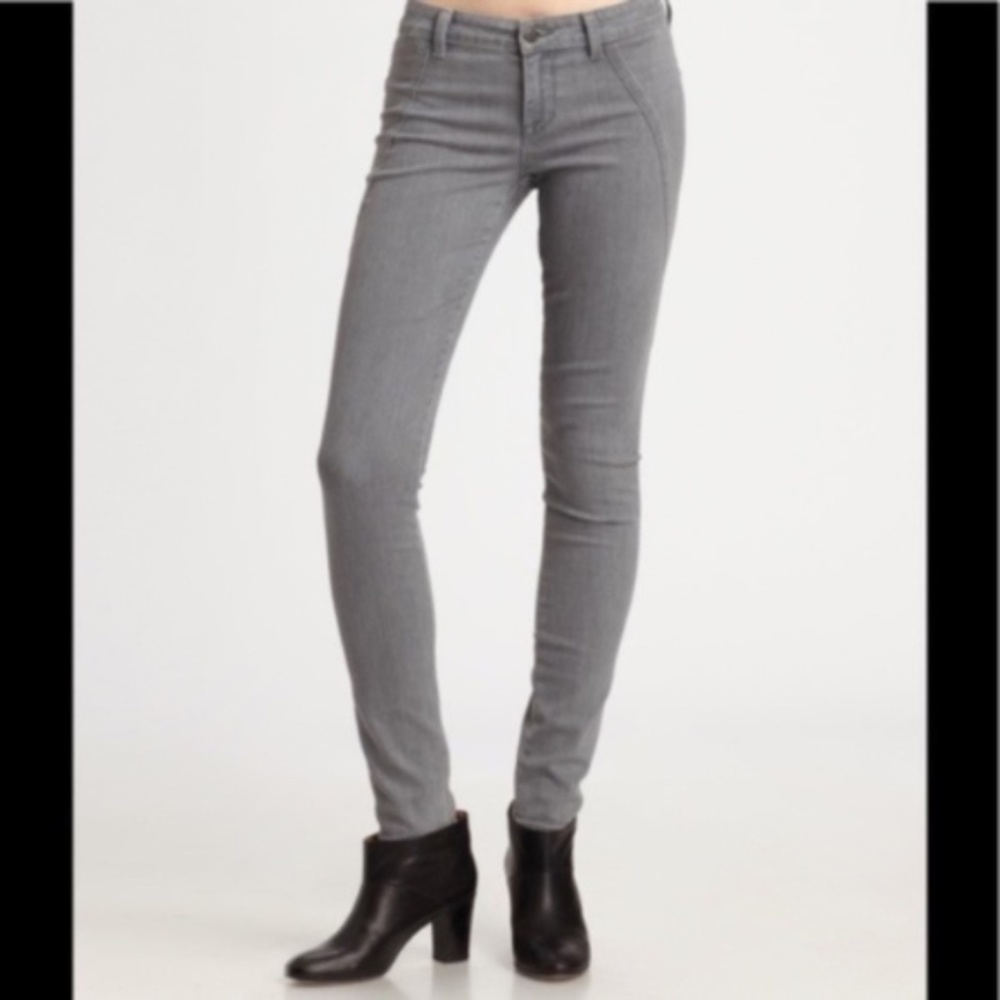 Vince Womens Seamed Legging Skinny Jean Grey 27